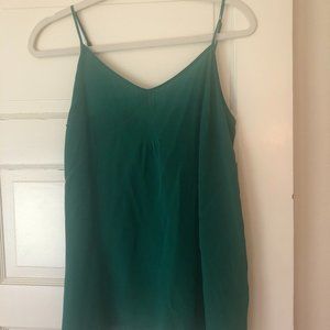 SILK PEA IN THE POD MATERNITY TANK EMERALD GREEN